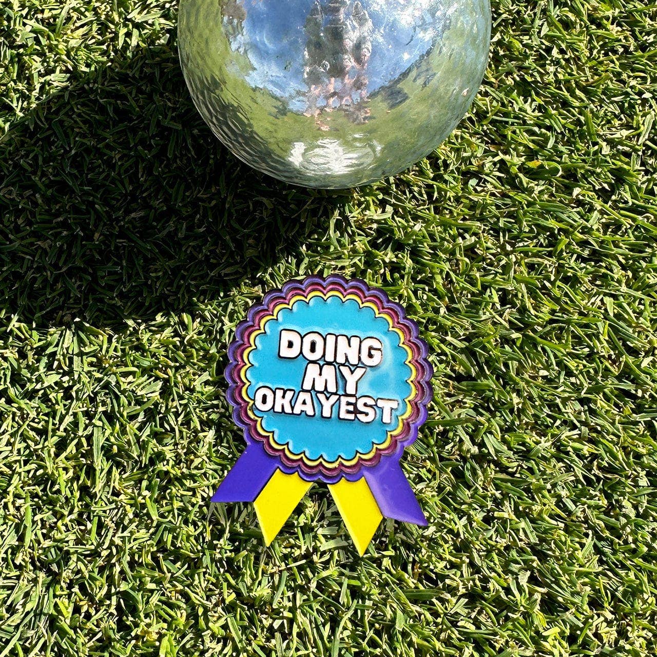 Birdie Girl Golf - Doing My Okayest Golf Ball Marker with Magnetic Hat Clip