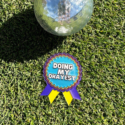 Birdie Girl Golf - Doing My Okayest Golf Ball Marker with Magnetic Hat Clip