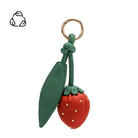 Melie Bianco - Strawberry Red Recycled Vegan Bag Charm