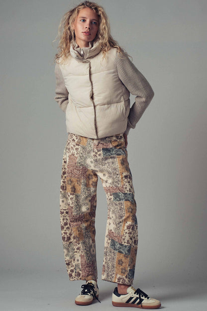 Urban Daizy Boho Patchwork Wide Leg Pants