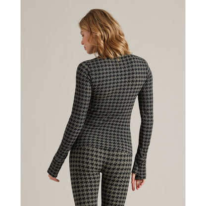 Rhone Black Houndstooth Seamless 1/4 Zip