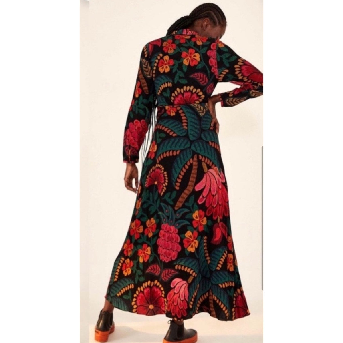 Farm Rio Long Sleeve Floral Maxi
