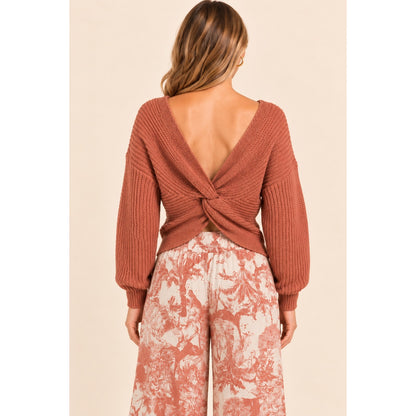 Scandal Italy Twisted Back Sweater