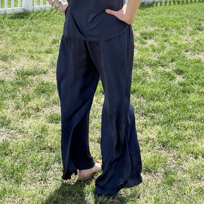 Scandal Italy Navy Lola Wide Leg pants