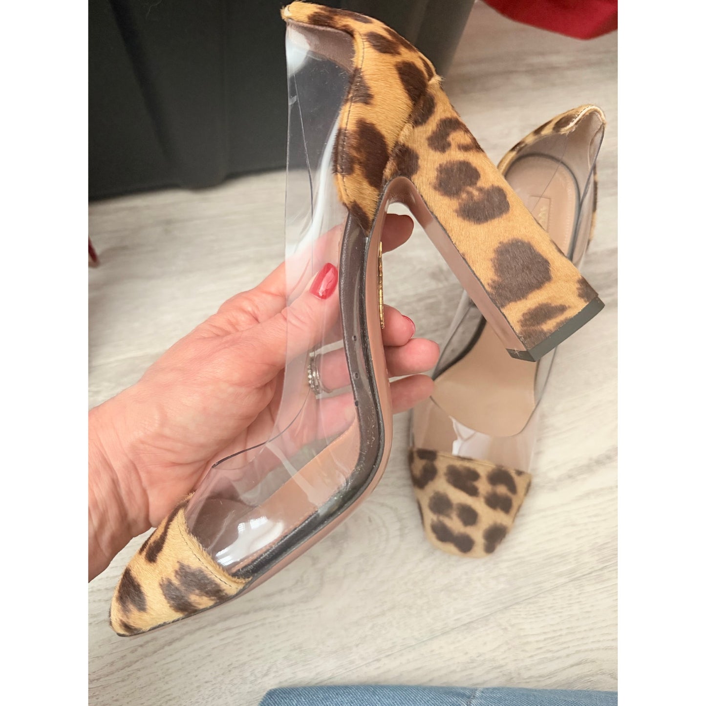 Aquazzura Optic 105 Pumps In Animal Print Ponyhair