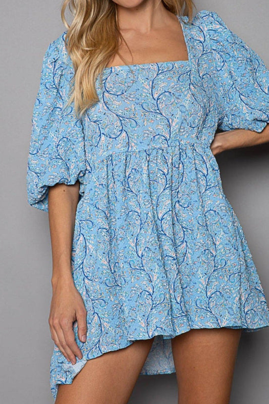 POL Blue Floral Dress
