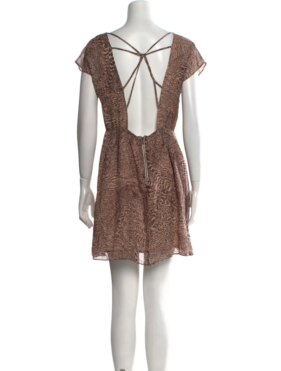 Alice + Olivia Animal Print Silk Mini Dress