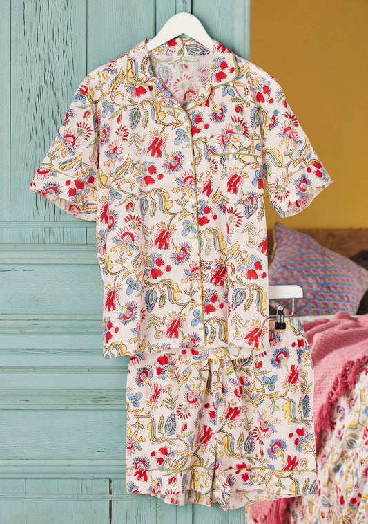 Namaste Shvanthi Block Print Short Pajamas