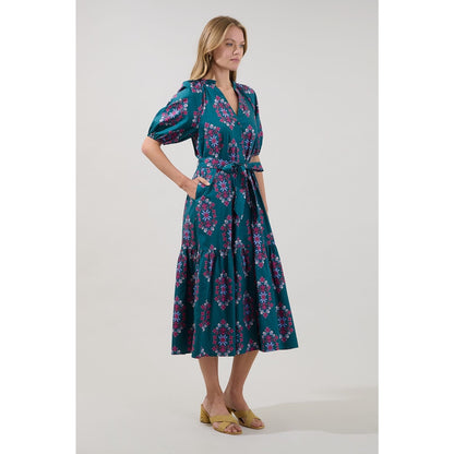 Sugarlips Wynette Tiered Midi Dress Folklore