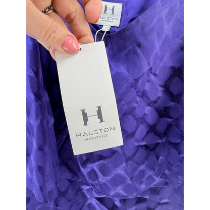 Halston Heritage Diamond Geo Print Tiered Maxi Dress