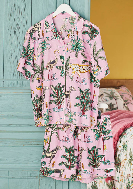 Namaste Jungle Print Short Pajamas