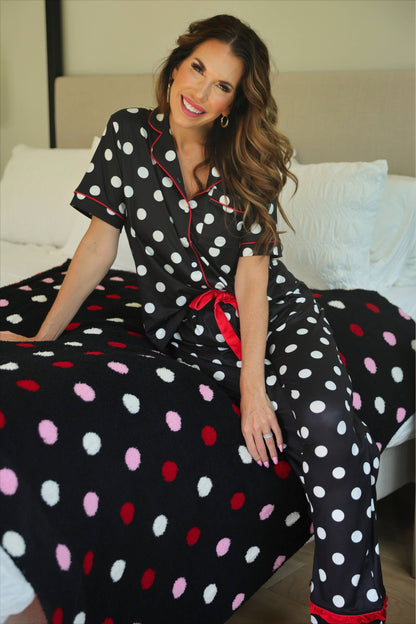 Jess Lea Dotty Darling Polka Dot Ruffle Pajama Set