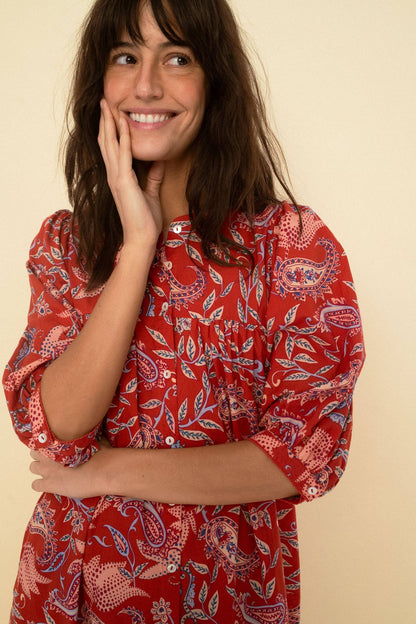 Sofia Dress in Terracotta