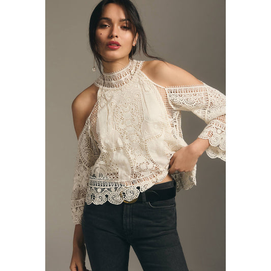 Farm Rio x Anthropologie Guipure Blouse