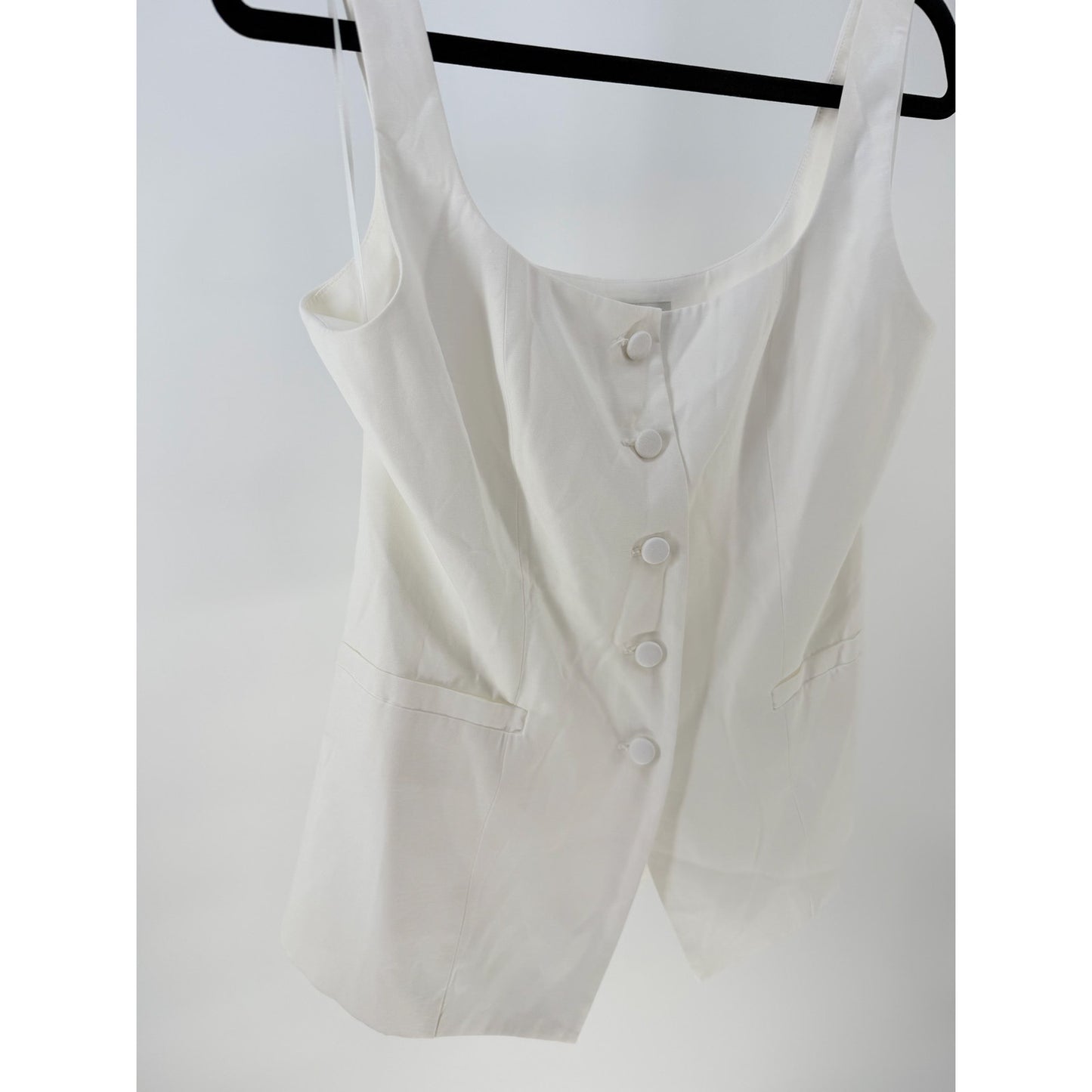 Wayf Ivory Button-Up Vest