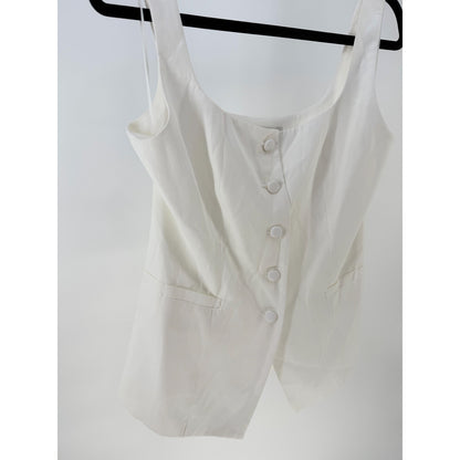 Wayf Ivory Button-Up Vest