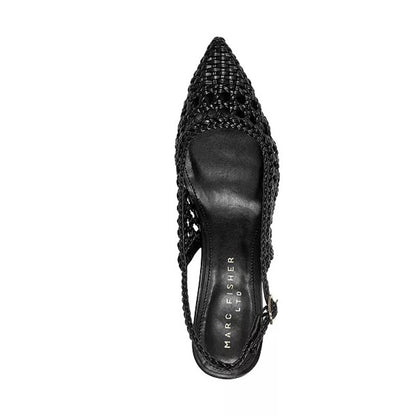 Marc Fisher LTD Women's Zaiden Woven Block Heel Slingback Pumps