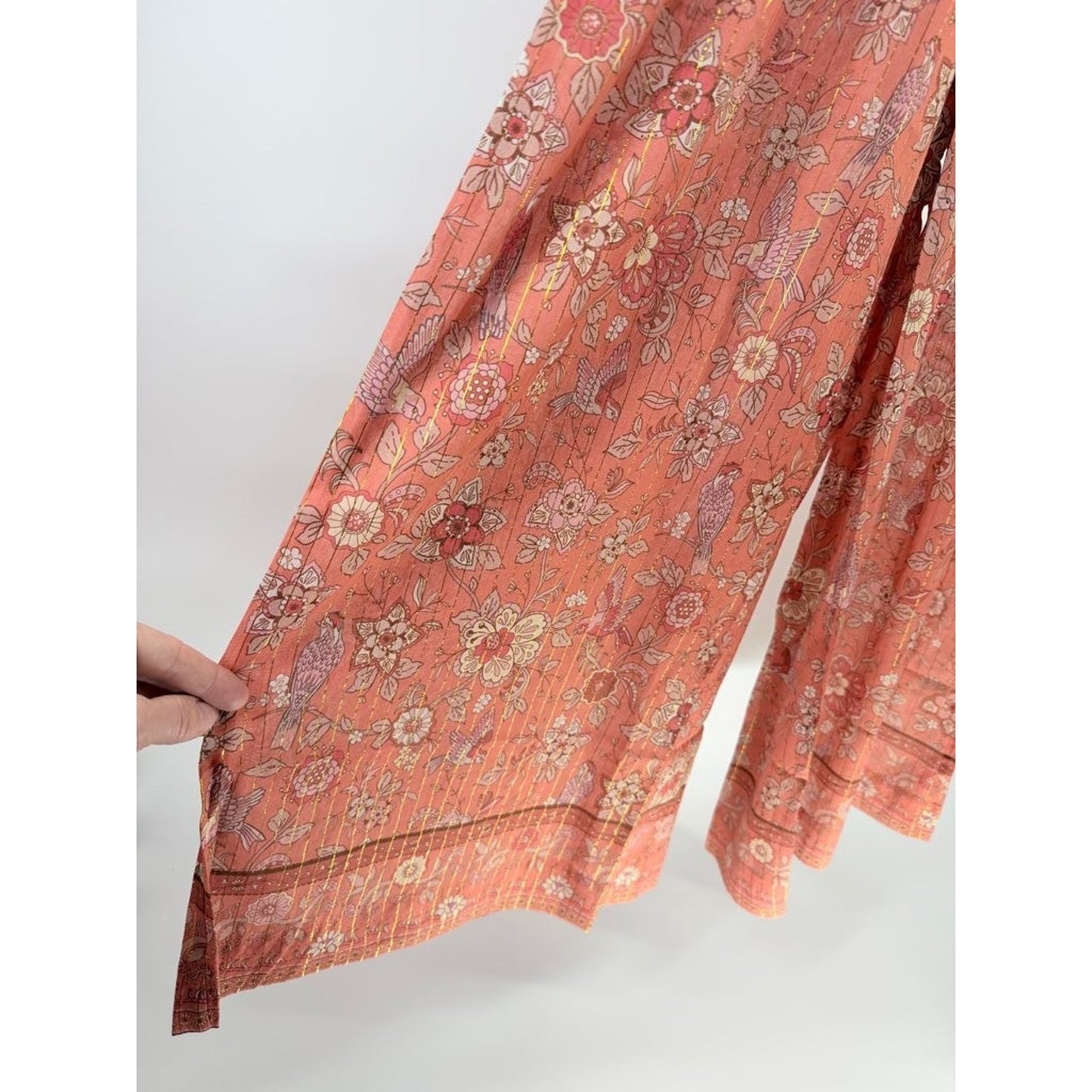 Strawberry Paris Floral Wide-Leg Pants