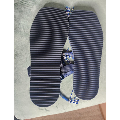 Farm Rio Size 9 Beaded Blue Sandals