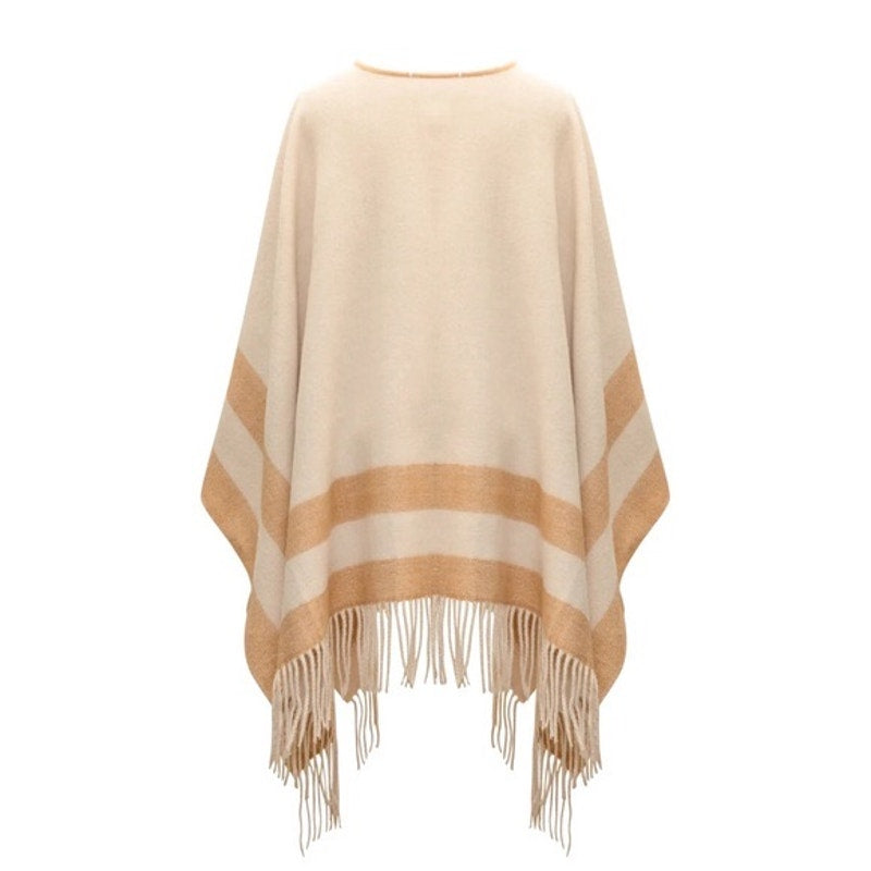 WALTER BAKER Verushka Reversible Poncho Camel/Ivory