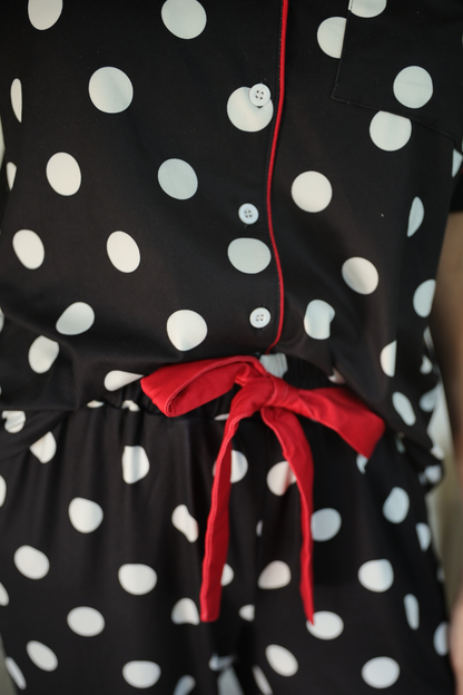 Jess Lea Dotty Darling Polka Dot Ruffle Pajama Set