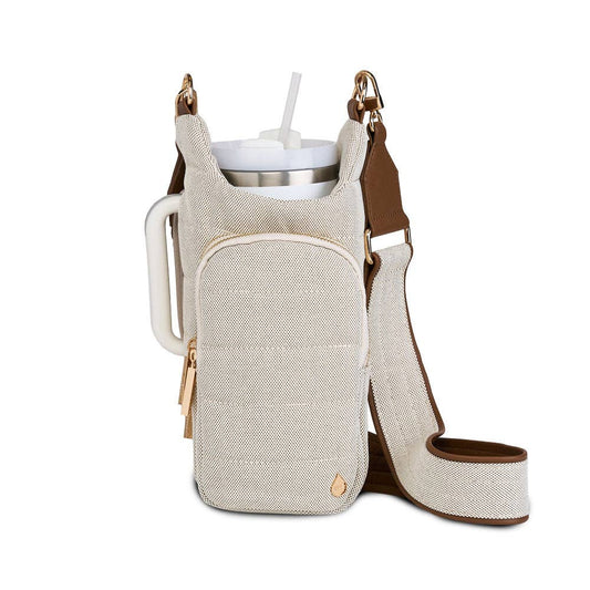 WanderFull - HydroBag® HANDLE Dark Oatmeal Canvas with Canvas Vegan Leath