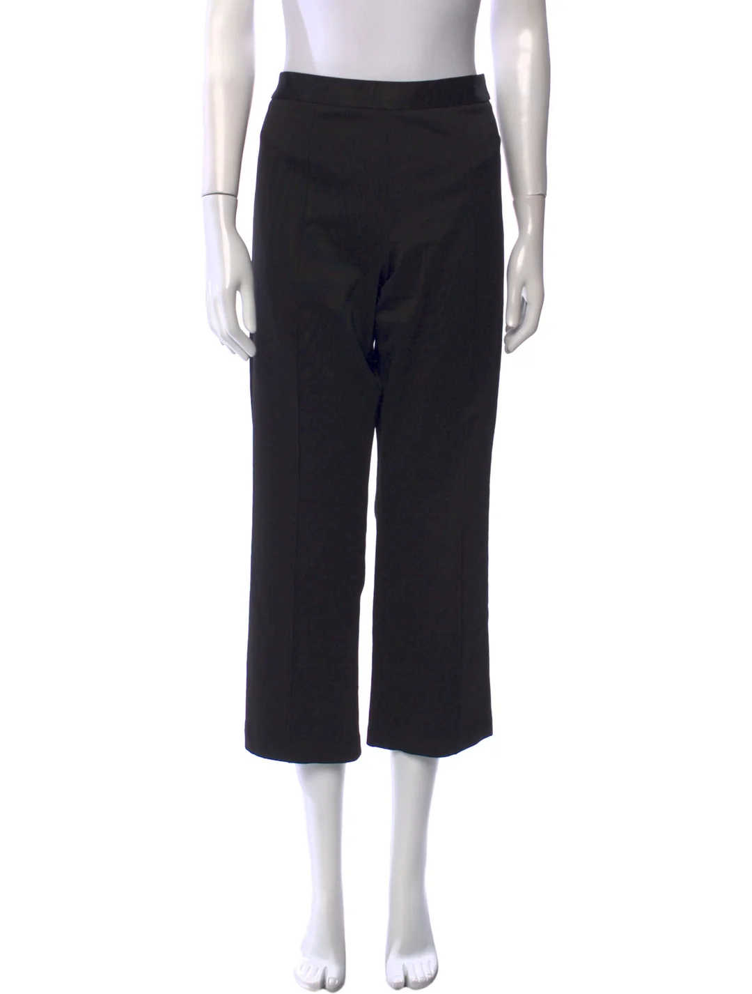 Alice + Olivia Black Wide Leg Cropped Pants